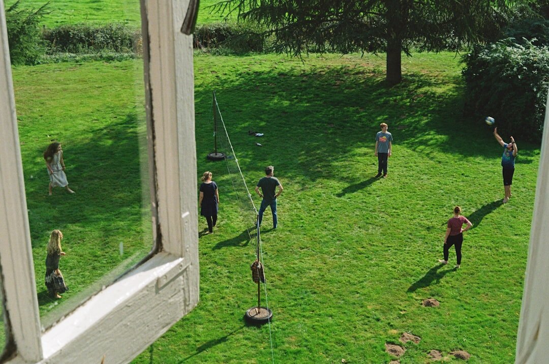 children playing in community